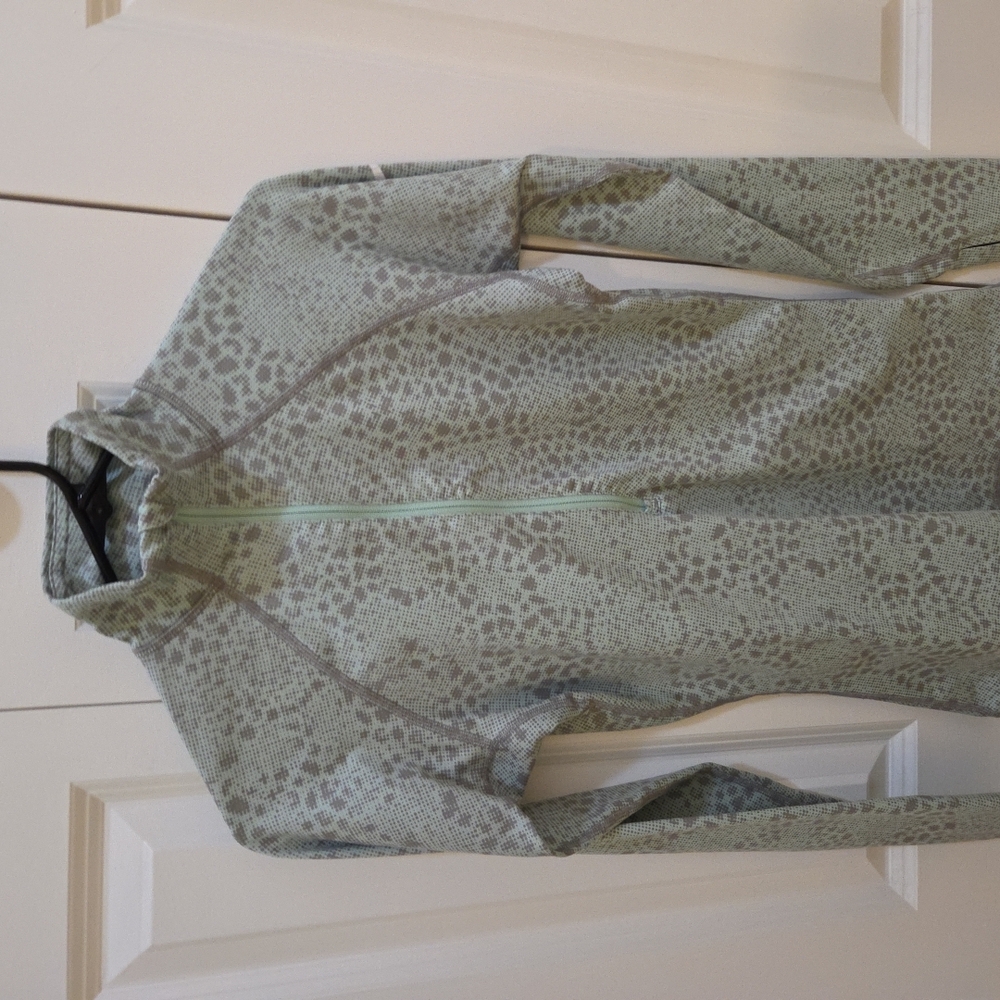 Nike PRO Women's Green Patterned Running 1/4 Zip